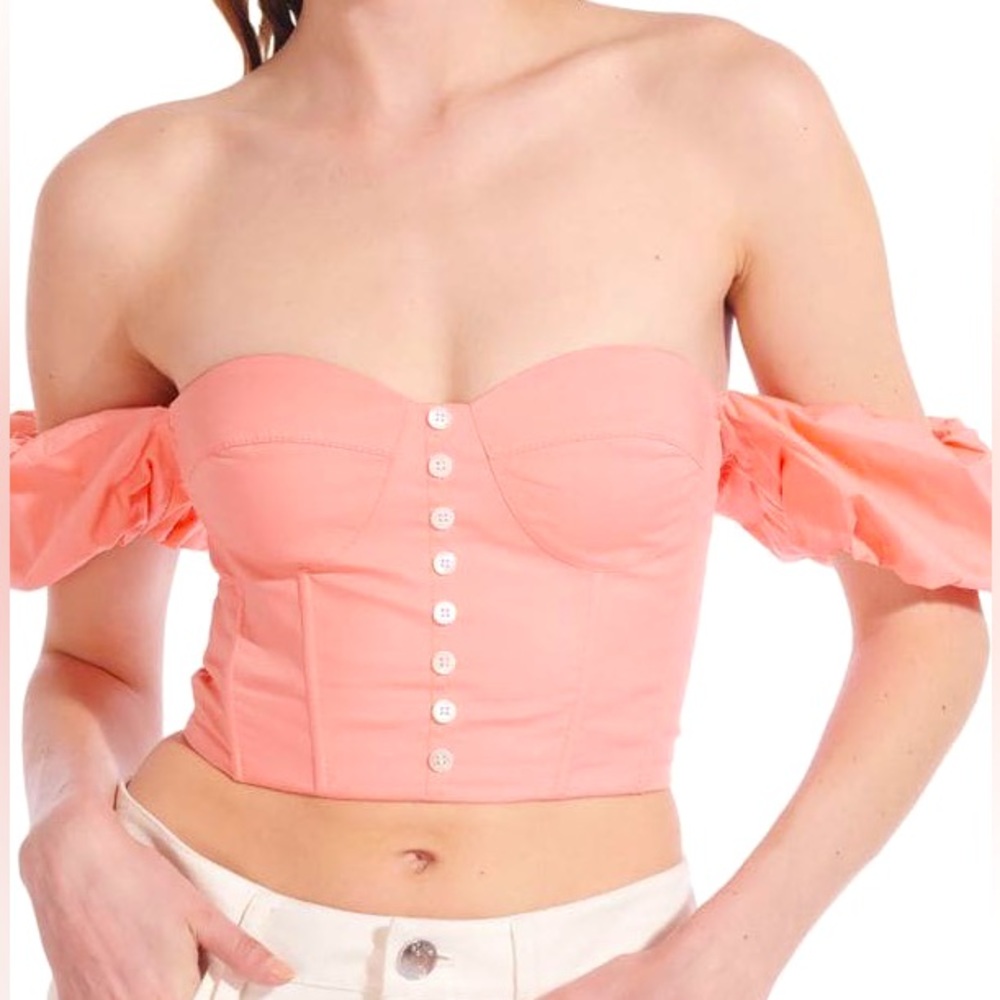 NWT - STAUD - Bouvier Top - Grapefruit - Small